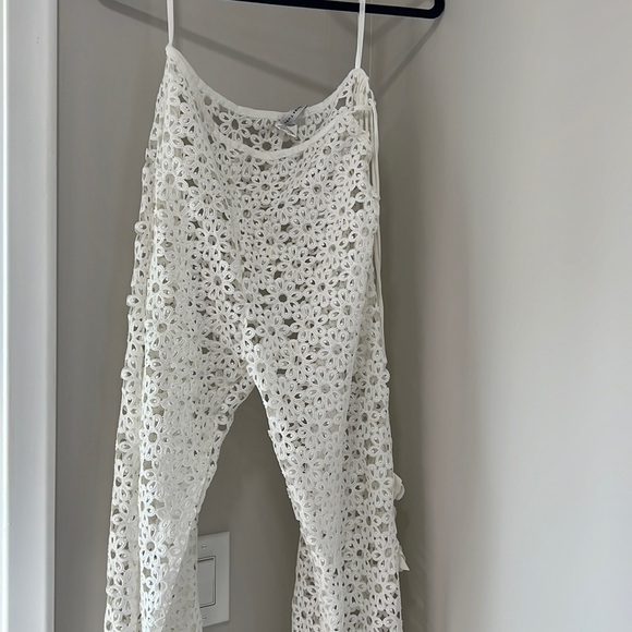 TRINA TURK
Chateau Floral Mesh Cover-Up Pants in Vanilla - Picture 4 of 10